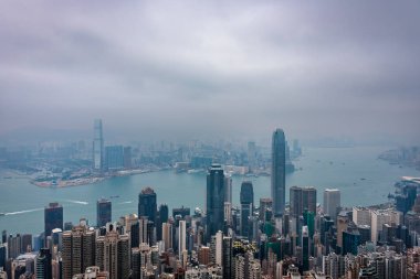 victoria Limanı Hong Kong görünümünü