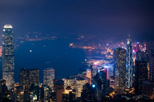 Blick auf den Victoria-Hafen in Hongkong — Stockfoto