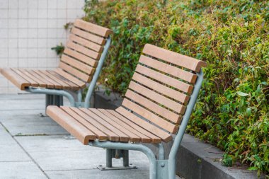 Güneşli bir parkta Bank 