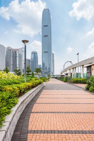 Plaza de la ciudad en el distrito financiero, Hong Kong —  Fotos de Stock