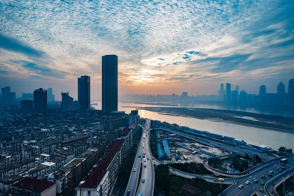 Вид на городской пейзаж и город в Шэньчжэне — стоковое фото