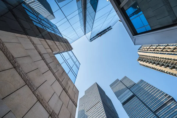 Skyscrapers from a low angle view — Stock Photo, Image