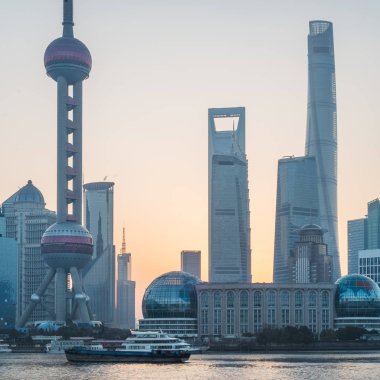 Shanghai ticaret bölgesinde gündüz