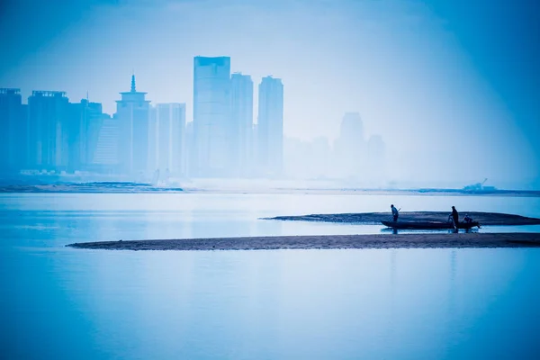 Horizonte urbano com paisagem urbana em Nanchang — Fotografia de Stock