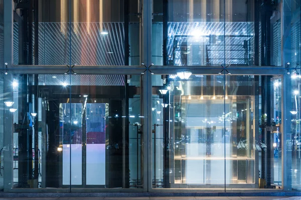 Glass Entrance Of modern office building
