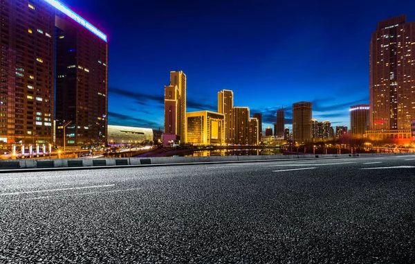 Empty downtown street intersection