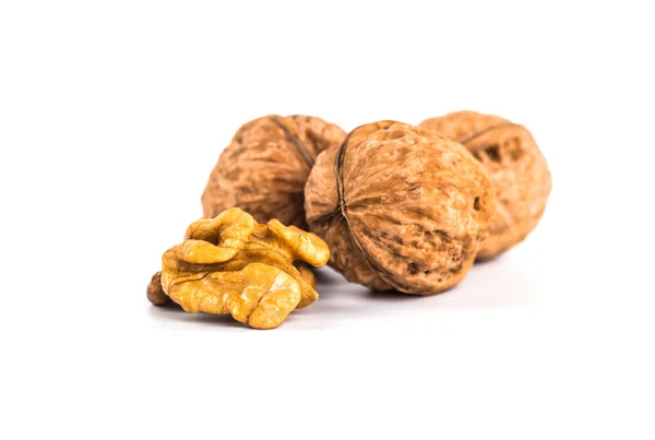 Walnuts isolated on white background. — Stock Photo, Image