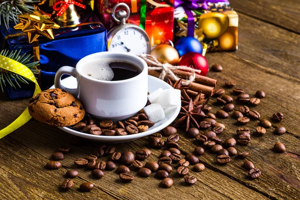 Filiżankę kawy wakacje, zima, Boże Narodzenie, gorące napoje — Zdjęcie stockowe