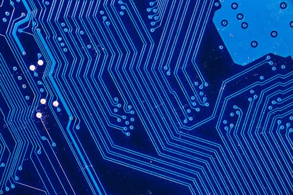 Niebieski układ scalony tło płyty głównej komputera — Zdjęcie stockowe