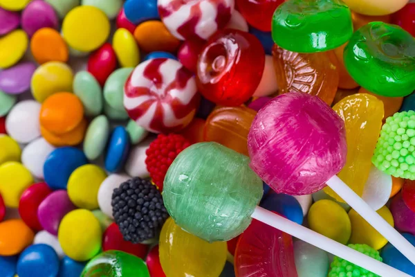 Closeup of colorful candies as texture — Stock Photo, Image