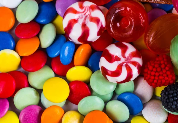 Closeup of colorful candies as texture — Stock Photo, Image
