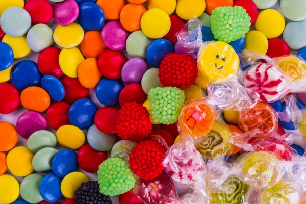 Closeup of colorful candies as texture — Stock Photo, Image