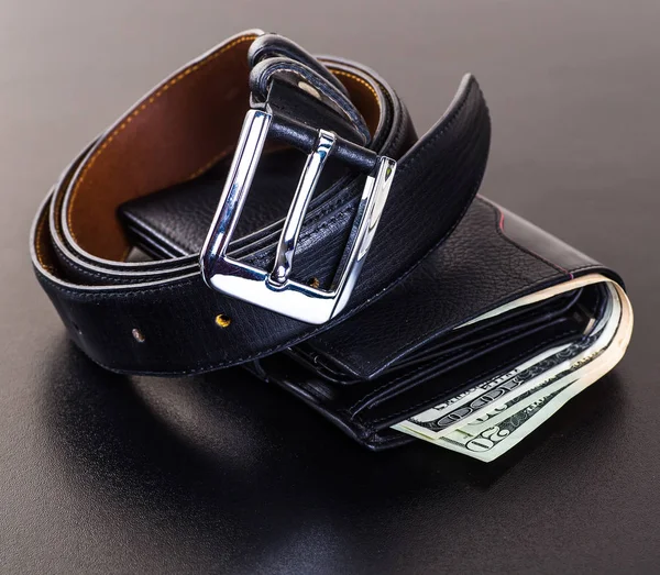 Mens wallet and belt