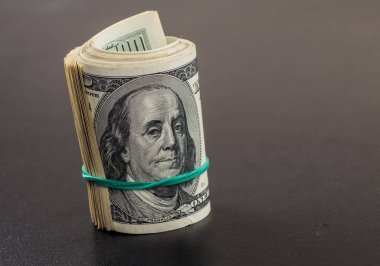 Para bizimle dolar roll. Seçici odak.