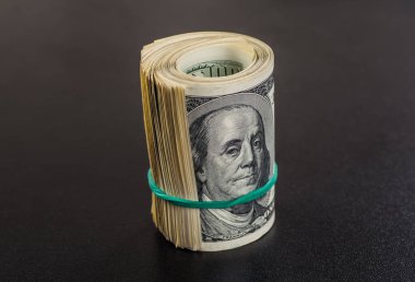 Para bizimle dolar roll. Seçici odak.