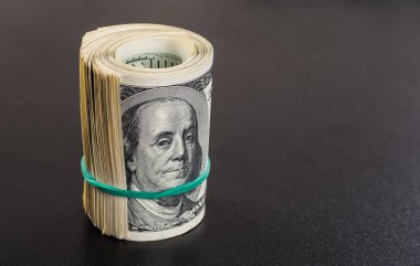 Para bizimle dolar roll. Seçici odak.