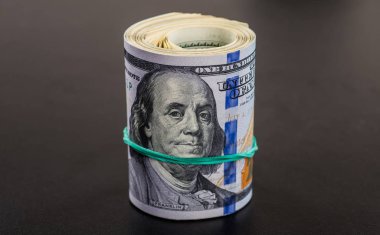 Para bizimle dolar roll. Seçici odak.