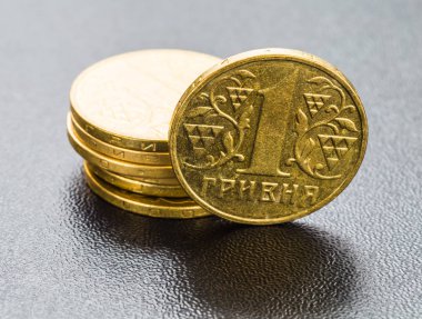 Ukrayna yığın siyah sikkeleri.