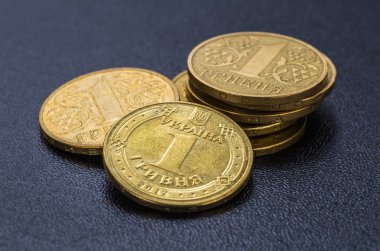 Ukrayna yığın siyah sikkeleri.