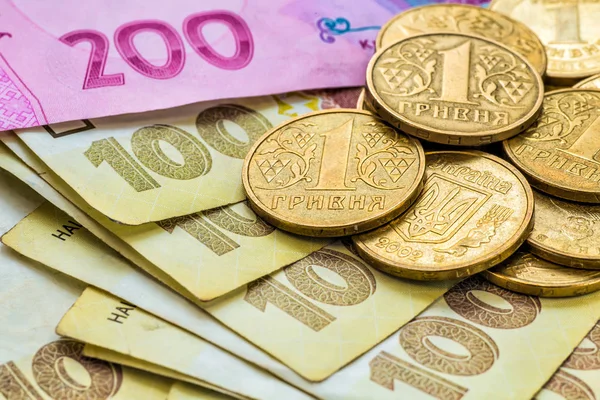 Ukraynalı para - para ve hryvnia — Stok fotoğraf
