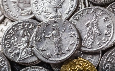 Roma İmparatorluğu'nun antik sikke.