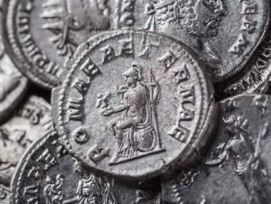 Roma İmparatorluğu'nun antik sikke.