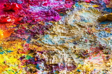 Çadır bezi ve arkaplan üzerindeki soyut yağlı boya dokusu