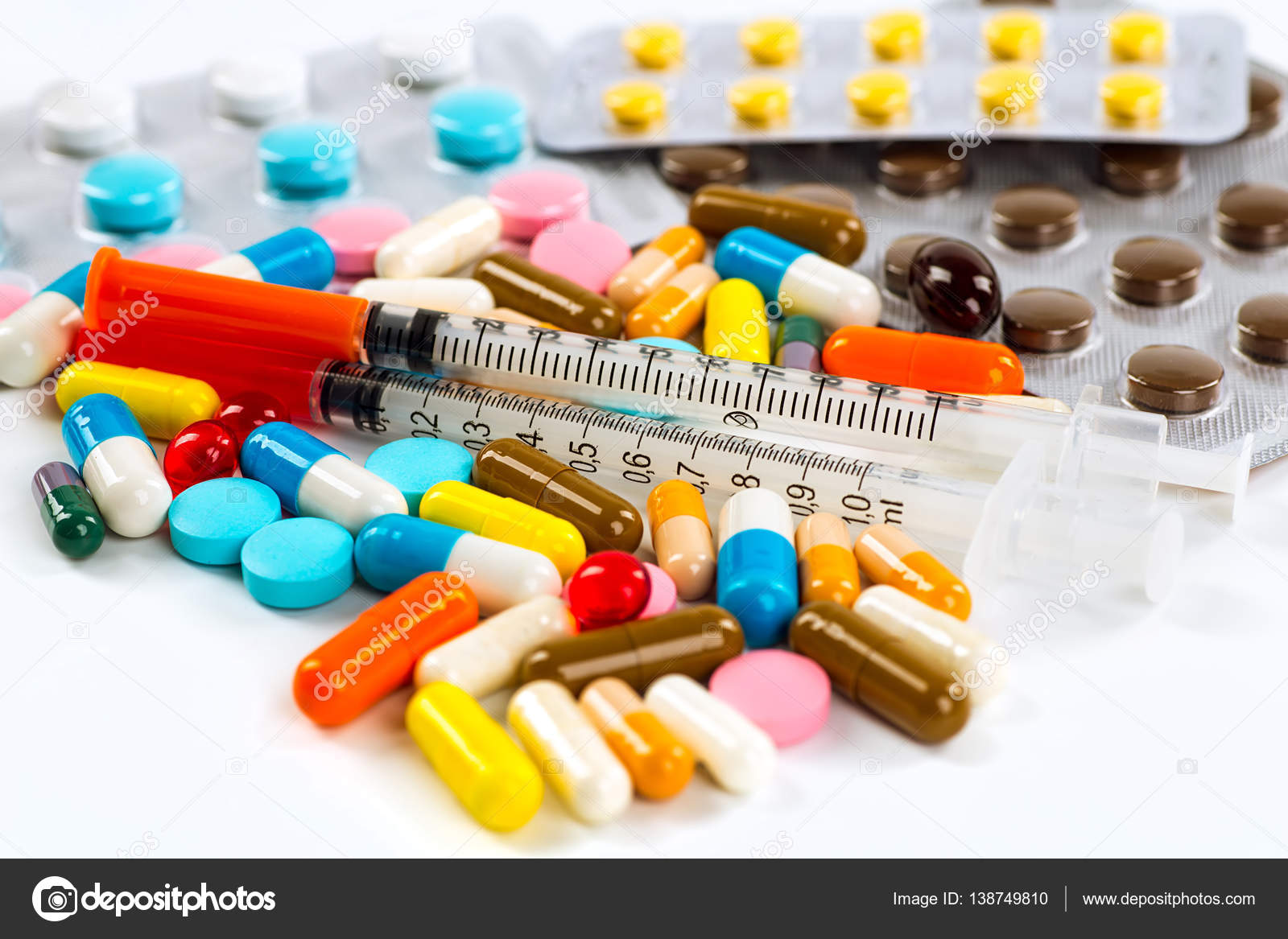 Colorful of oral medications on White Background. — Stock Photo