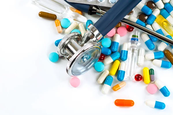 Gyógyszerek és gyógyszerek sokfélesége — Stock Fotó