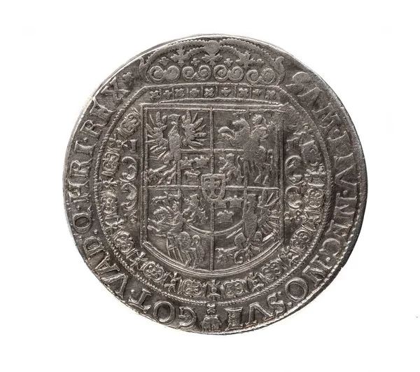 Old taler silver coins background.Zygmunt III Waza — Stock Photo, Image