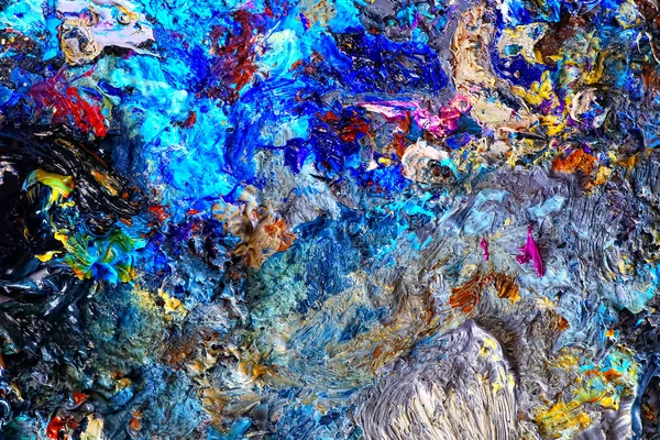 Abstracto pintura al óleo textura sobre lienzo, fondo — Foto de Stock