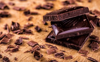 Çikolata arka plan. Fındıklı çikolata