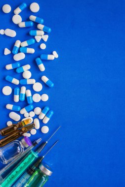 Çeşitli ilaç tıp hap, Tablet ve kapsüller ove