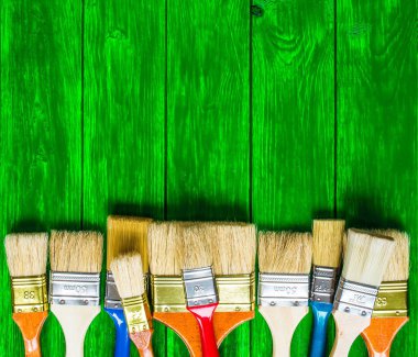 Ressam ve dekoratör çalışma tablosu Saray Projesi, renk swatc