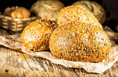 yakın çekim geleneksel ekmek.