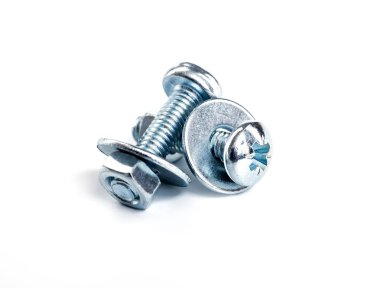 cıvata ve fındık beyaz arkaplanda izole