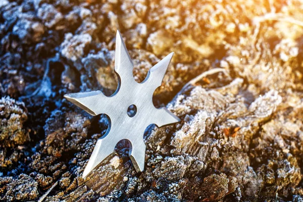 Shuriken (throwing star), traditional japanese ninja cold weapon