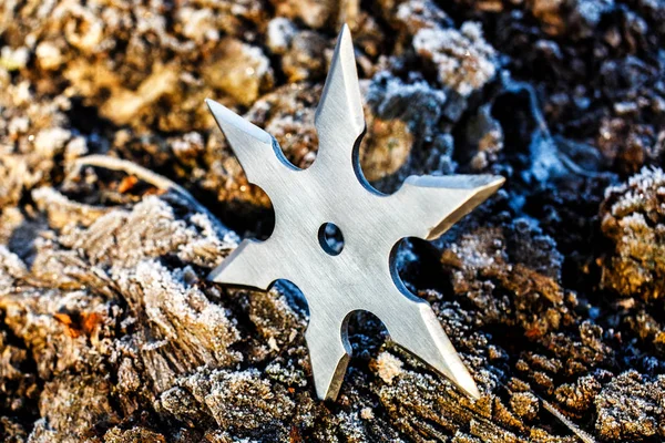 Shuriken (throwing star), traditional japanese ninja cold weapon