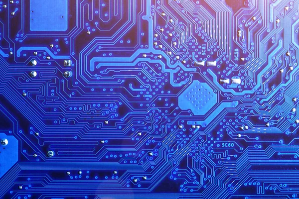 Blue circuit board background of computer motherboard,Electronic — Stock Photo, Image