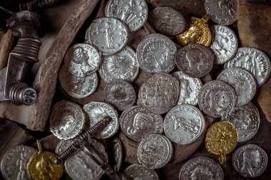 Roma İmparatorluğu'nun antik sikke.