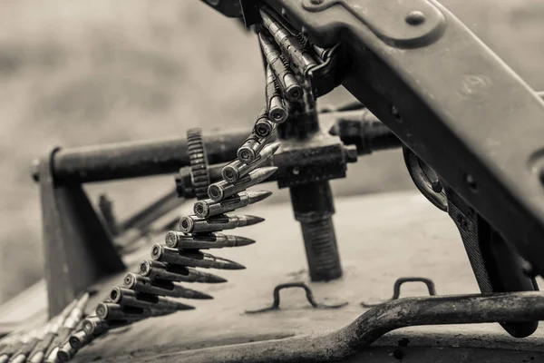 A német hadsereg géppuskája Wehrmacht Mg-42, moto-ra szerelve — Stock Fotó