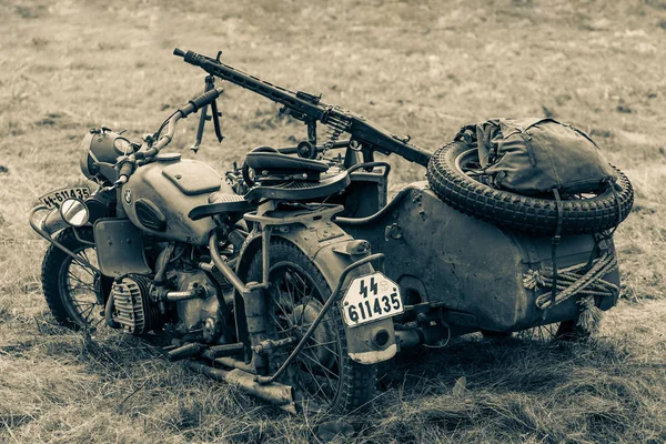 September 2019 Kiev Ukrainegerman Motorcycle Bmw Machine Gun — 图库照片