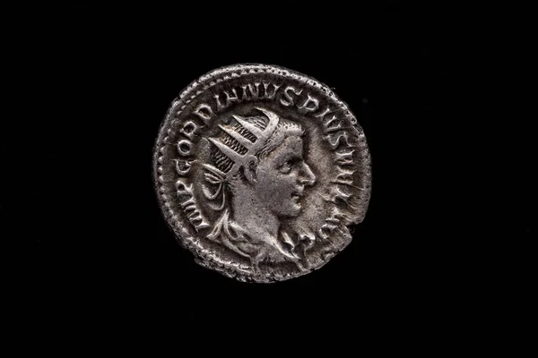 Moneda Romana Gordian Iii Antoninianus 241 243 Moneda Romana Antigua —  Fotos de Stock