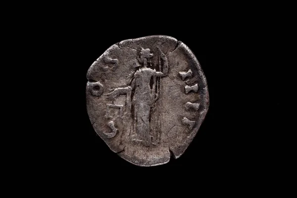 Romerska Mynt Denarius Antoninus Pius Rom Mynta 138 161 Forntida — Stockfoto