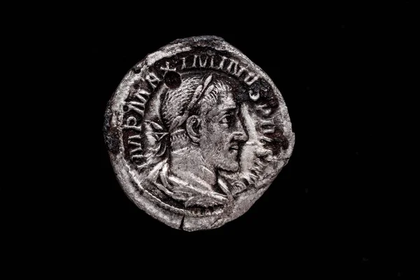 Romerska Mynt Denarius Maximinus Rom Mynta 236 238 Antika Romerska — Stockfoto