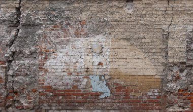 Old brick wall as background or texture clipart