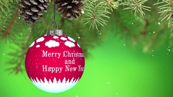Koule vánoční pozdrav. — Stock video