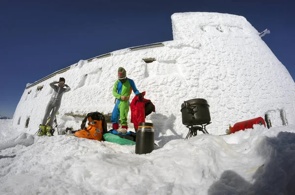 Lunch op de berg Pip Ivan — Stockfoto