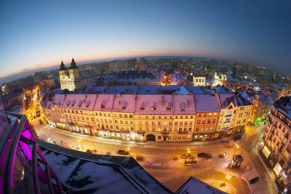 Night view of the Ivano-Frankivsk — Stock Photo, Image