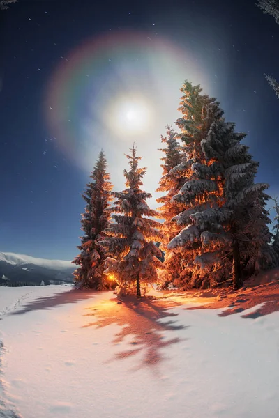 Noite de inverno gelada de Batismo — Fotografia de Stock